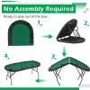 ECOTOUGE Poker Table Foldable, 8 Players Gaming Table w/Portable Oxford Bag, Folding Oval Texas HoldemTable with Stylish Padded Rails for Casino Leisure Game, No Assembly Required, Green view 3