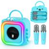 Mini Karaoke Machine for Kids with 2 Wireless Microphones - Toys Gift for Boys Girls Ages 4, 5, 6, 7, 8, 9,10,11,12+Year Old - Christmas, Birthday, Party Singing Gift (Blue) view 1