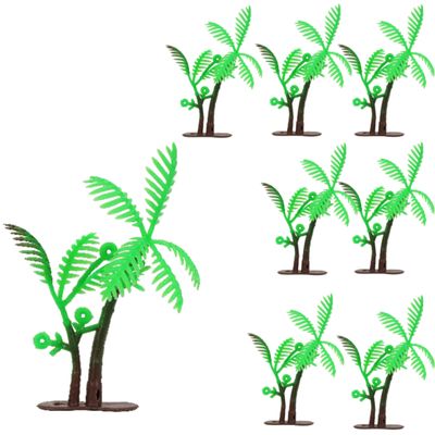 16pcs Palm Tree Decor,8cm Palm Tree Cake Topper,Coconut Tree Cake,Palm Tree Party,Jungle Cake Hawaiian Cupcake Toppers,Beach Cake Decorations