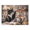 Kitchen Cats Wooden Puzzles for Adults 500 Pieces Jigsaw Puzzle Playful Feline Chaos in The Kitchen, Whimsical Puzzle for Cat and Humor Fans view 1