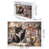 Kitchen Cats Wooden Puzzles for Adults 500 Pieces Jigsaw Puzzle Playful Feline Chaos in The Kitchen, Whimsical Puzzle for Cat and Humor Fans view 2