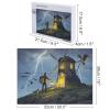 Lighthouse Wooden Puzzles for Adults 500 Pieces Jigsaw Puzzle Classic Coastal Lighthouse Scene, Charming Wooden Puzzle for Nautical and Travel Fans view 2