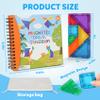 Magnetic Tangram Puzzle with 3D Building Blocks, Road Trip Essentials Travel Tangram with 400 Solution Montessori Travel Toys for Kids Magnetic Puzzles Brain Teasers for Kids Adults view 2