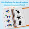 Magnetic Tangram Puzzle with 3D Building Blocks, Road Trip Essentials Travel Tangram with 400 Solution Montessori Travel Toys for Kids Magnetic Puzzles Brain Teasers for Kids Adults view 4