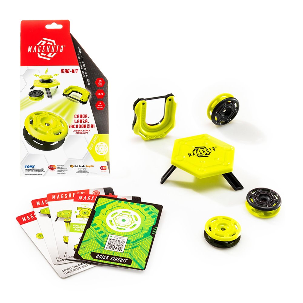 Bizak Magshuto Magkit Green Training Set, with Launcher, Mag Pods, Challenges by Points, +8 Years, (30695171-2)