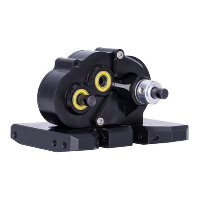 Aluminum Lightweight Gearbox OD-3 Overdrive Transmission for 1/10 RC Crawler Car Axial SCX10 II VS4-10 LCG Chassis Straight Axle (Black)