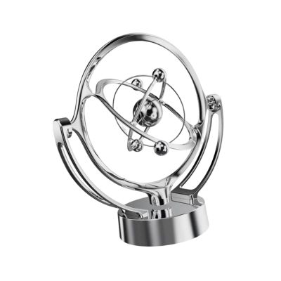 WeiLaiKeQi Motion Desktop Toy Decoration Versatile Decorative Portable Balance Sculpture Machine for Shelf Party Gift Living Room, Silver
