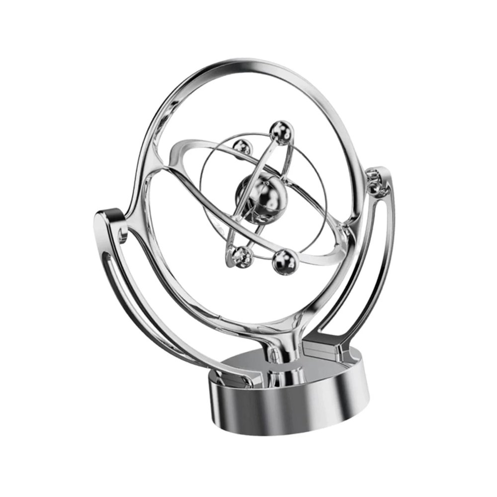 WeiLaiKeQi Motion Desktop Toy Decoration Versatile Decorative Portable Balance Sculpture Machine for Shelf Party Gift Living Room, Silver