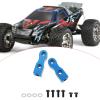 2Pcs Servo Mount Brackets Replacement Accessory Metal Spare Parts for TT01 TT02 1/10 RC Car Professional, Blue view 2