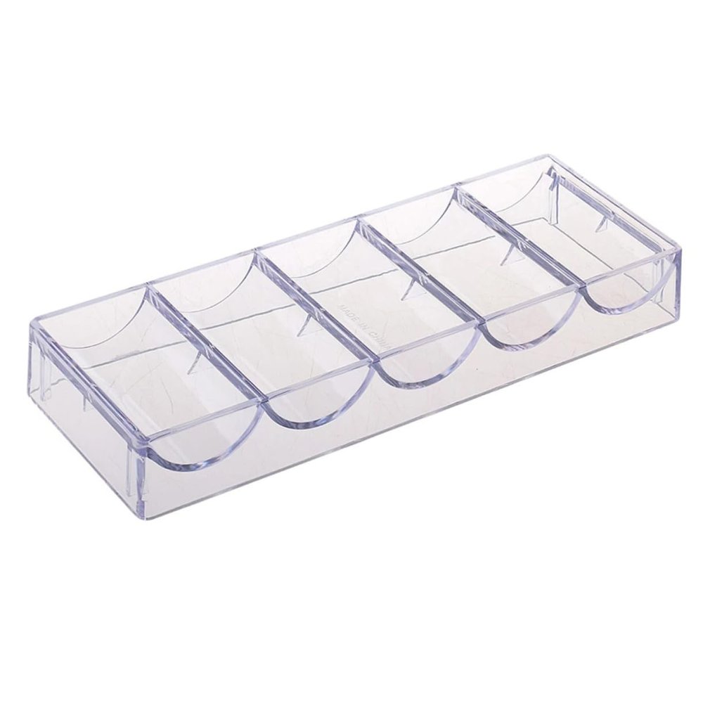 QUMIIRITY 1Pc Transparent Poker Chips Storage Box Organizer Case for Easy Access and Tidy Table Compact Design for Convenient Use Present for Friends and Family