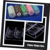 QUMIIRITY 1Pc Transparent Poker Chips Storage Box Organizer Case for Easy Access and Tidy Table Compact Design for Convenient Use Present for Friends and Family view 4