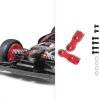 2Pcs Servo Mount Brackets Replacement Accessory Metal Spare Parts for TT01 TT02 1/10 RC Car Professional, Red view 2
