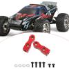 2Pcs Servo Mount Brackets Replacement Accessory Metal Spare Parts for TT01 TT02 1/10 RC Car Professional, Red view 3