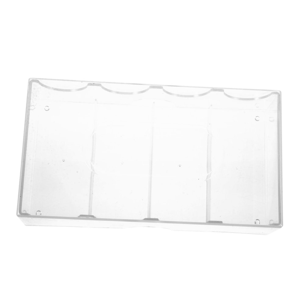 ifundom Transparent Multi Grid Poker Chip Storage Box Large Capacity Organizer for Easy Classification and Management of Poker Chips and Game Tokens