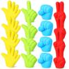 DIYEAH 16Pcs Cartoon Erasers Fun Pencil Caps for School Supplies Novelty Rock Scissors Design for Office Use view 1