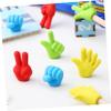 DIYEAH 16Pcs Cartoon Erasers Fun Pencil Caps for School Supplies Novelty Rock Scissors Design for Office Use view 2