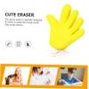 DIYEAH 16Pcs Cartoon Erasers Fun Pencil Caps for School Supplies Novelty Rock Scissors Design for Office Use view 3