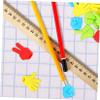 DIYEAH 16Pcs Cartoon Erasers Fun Pencil Caps for School Supplies Novelty Rock Scissors Design for Office Use view 4