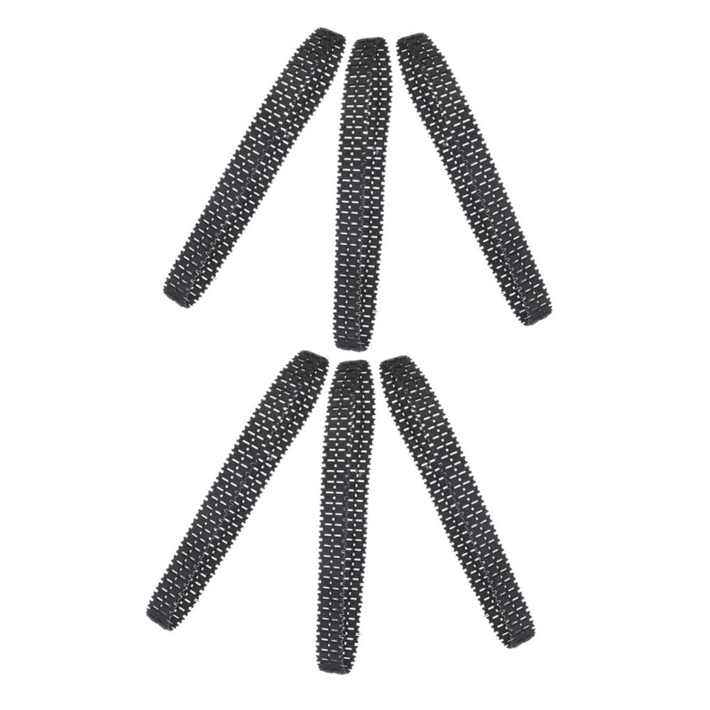 ORFOFE 6pcs Toy Tanks Tracks: Shock-Absorbing Rubber Model Tanks Tracks Replacement Parts for DIY Vehicles Robot Accessories