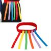 4Pcs Catch Tail Game Belt Set, Stretchable Catching Tail Training Equipment Field Day Games Pulling Belt Parent Child Activity Props with 6 Tails Red (Adult Type) view 3