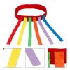 4Pcs Catch Tail Game Belt Set, Stretchable Catching Tail Training Equipment Field Day Games Pulling Belt Parent Child Activity Props with 6 Tails Red (Adult Type) view 4