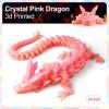 243D Printed Dragon Large 3D Dragon--Bigger Fidget Toy Gift for Kids, Boys, Girls & Adults,Cool Giant Crystal 3-D Printed Animals Desk Decor , Easter Basket Essentials (Peach Colour, 24inch) view 2