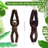 2 Pcs 50CM realistic hanging plush animal-filled Sloth Toys with Hands and Feet and Parent-Child Knot, Sloth Soft Long Plush Jungle Party Decoration Curtain Storage Toys Stuffed Animals for Kids 4-8 view 2