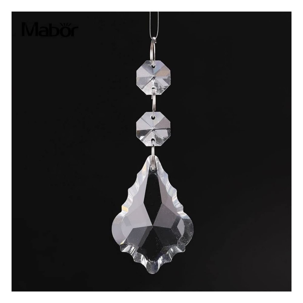 Hanging Crystals Prisms 10pcs 50mm Crystal Chandelier Parts Prism for Curtain Decoration Hangings Crystals for Decoration