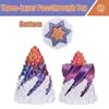 3Packs Impossible Cone Fidget Toy, 3D Printed Three-Layer Stone Passthrough Sculpture, Spiral Cone Fidget Toy for Stress Relief & Focus, Birthday Gift for Adults & Kids, Desk Decor view 3
