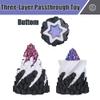 3Packs Impossible Cone Fidget Toy, 3D Printed Three-Layer Stone Passthrough Sculpture, Spiral Cone Fidget Toy for Stress Relief & Focus, Birthday Gift for Adults & Kids, Desk Decor view 4