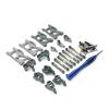 Metal Upgrade Hydraulic Shock Steering Cup 7 Piece Set for WLtoys 144010 144001 144002 124016 124017 124018 124019 RC Car Parts(Silver) view 4