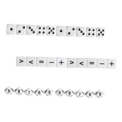 BESPORTBLE 2sets 30pcs Educational Dice Plaything for Math Learning Dice Props for Classroom Games and Parent Interaction Teaching Tool 30pcs*2
