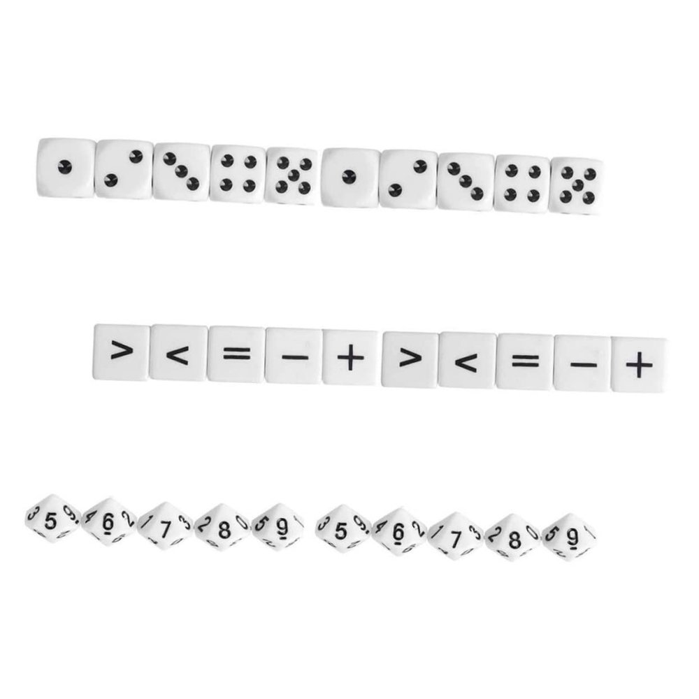 BESPORTBLE 2sets 30pcs Educational Dice Plaything for Math Learning Dice Props for Classroom Games and Parent Interaction Teaching Tool 30pcs*2