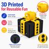 sofarefinish 3.14" Width Annoying Gift Box, The Annoying Present, Prank Box with Screw, 3D Printed Hilarious Money Card Container (Black Box with Yellow) view 3