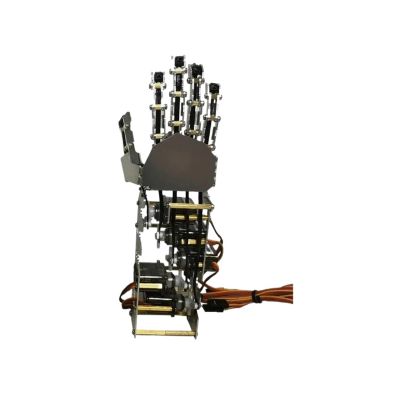 5Dof Metal Hand Palm, Bionic Mechanical Finger Humanoid Robot, 5 Axis Small Servo Manipulator Gripper Claw DIY Stem(Right Hand)