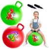 ZOOJOY Hopper Ball 2 Pack, 18 in Bouncy Ball with Handle for Kids, Unicorn & Dinosaur Girls Boys Toys, Best Inflatable Active Play Toys Gifts for 3 4 5 6 7 8 Yr Old Girls Boys view 1