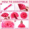 10 Set Princess Birthday Party Decorations Cartoon Princess Paper Flower Honeycomb Centerpieces Paper Flowers Castle Carriage Party Table Topper Decor for Girls Birthday Baby Shower Table Decorations view 4