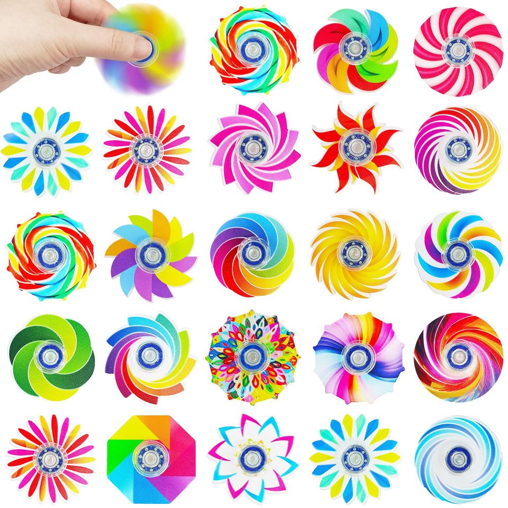 40 Pack Fidget Spinners for Kids, Fidgets Toys Bulk for Adults, Valentines Day Gifts Anxiety Toys Stress Relief Fidgets Valentines Basket Stuffers Classroom Prizes (Colorful)