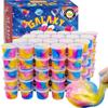 40 Packs Galaxy Slime, Party Favor for Kids Girls & Boys, Adults, Non Sticky, Stress & Anxiety Relief, Wet, Super Soft Sludge Toy,Easter Basket Stuffers view 1