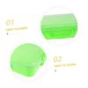 BCOATH Kids Sand Toys: Plastic Art Sand Trays Stackable Activity Sensory Tray Paint Mixing Crafts Organizer Serving Accessories for Kids DIY Bead Painting Projects Light Green view 3