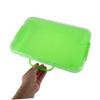 BCOATH Kids Sand Toys: Plastic Art Sand Trays Stackable Activity Sensory Tray Paint Mixing Crafts Organizer Serving Accessories for Kids DIY Bead Painting Projects Light Green view 4