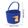 20x20x17cm Toy Baskets Woven Basket Blanket Baskets Woven Cotton Rope Storage Basket With Handle For Living Room Toys Organizer view 4