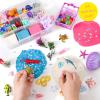 Golray Mermaid Sensory Dough Kit - Play Dough Set with 3 Packs of Playdough, 2 Mermaid Figures, Marine Animals & Plants Toys and Decorative Accessories, Sensory Toys Gifts for Kids & Toddlers view 4