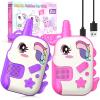 Rechargeable Walkie Talkies Toys for Girls: Unicorn Toys Walkie Talkies for Kids 2 Pack Easter Birthday Gifts for Grandkids 3 4 5-7 Year Old Girls Age 4-5 6-8 Years Old Basket Stuffers view 1