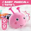 AWOTOY Baby Toys 0-6-12 Months,Musical Caterpillar Stuffed Animals Activity Infant Toys with Crinkle,Rattles,Mirror&Pull String,Muti-Sensory Toys Gifts for Newborn Tummy Time,Candy Pink|Leafy view 2