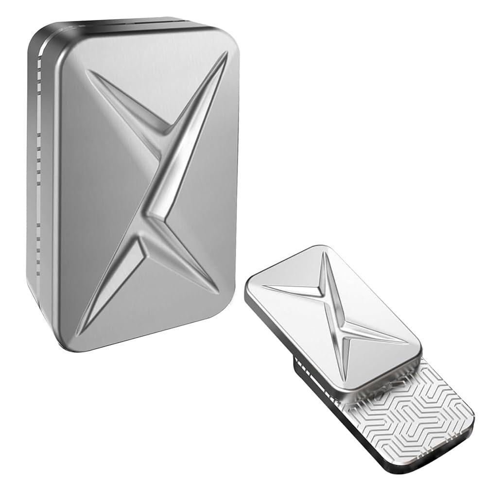 Fidget Slider,Breakthrough Metal Magnetic EDC Haptic Trackless Lightning Fidget Toys,Adults Anxiety/ADHD/Stress Relief (Silvery)