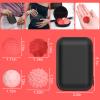 BUSOHA Silicone Fidget Balls - 8 Pack Silicone Stress Relief Balls Stone for Adults Sensory Travel Toys for Calming,Stress,Autism and ADHD,Gifts for Adults Teens ,Red view 2