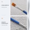 100 Pcs Flat Paint Brushes Small Brush Bulk for Detail Painting Nylon Hair Brushes Acrylic Oil Watercolor Painting for Kids Children Students Teens Adults Artist Blue view 3