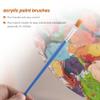 100 Pcs Flat Paint Brushes Small Brush Bulk for Detail Painting Nylon Hair Brushes Acrylic Oil Watercolor Painting for Kids Children Students Teens Adults Artist Blue view 4