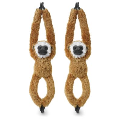 2 Pcs 20INCH Realistic Hanging Plush Animal Monkey Toys with Hands and Feet and Parent-child Knot, Monkey Soft Long Plush Jungle Party Decoration Curtain Storage Toys Stuffed Animals for Kids 4-8